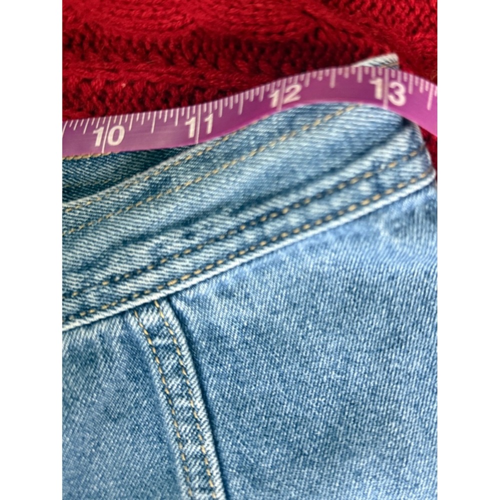 Vintage 90s Button Front Denim Mini Skirt High Waist Jean Skirt Size 4 - Picture 8 of 9